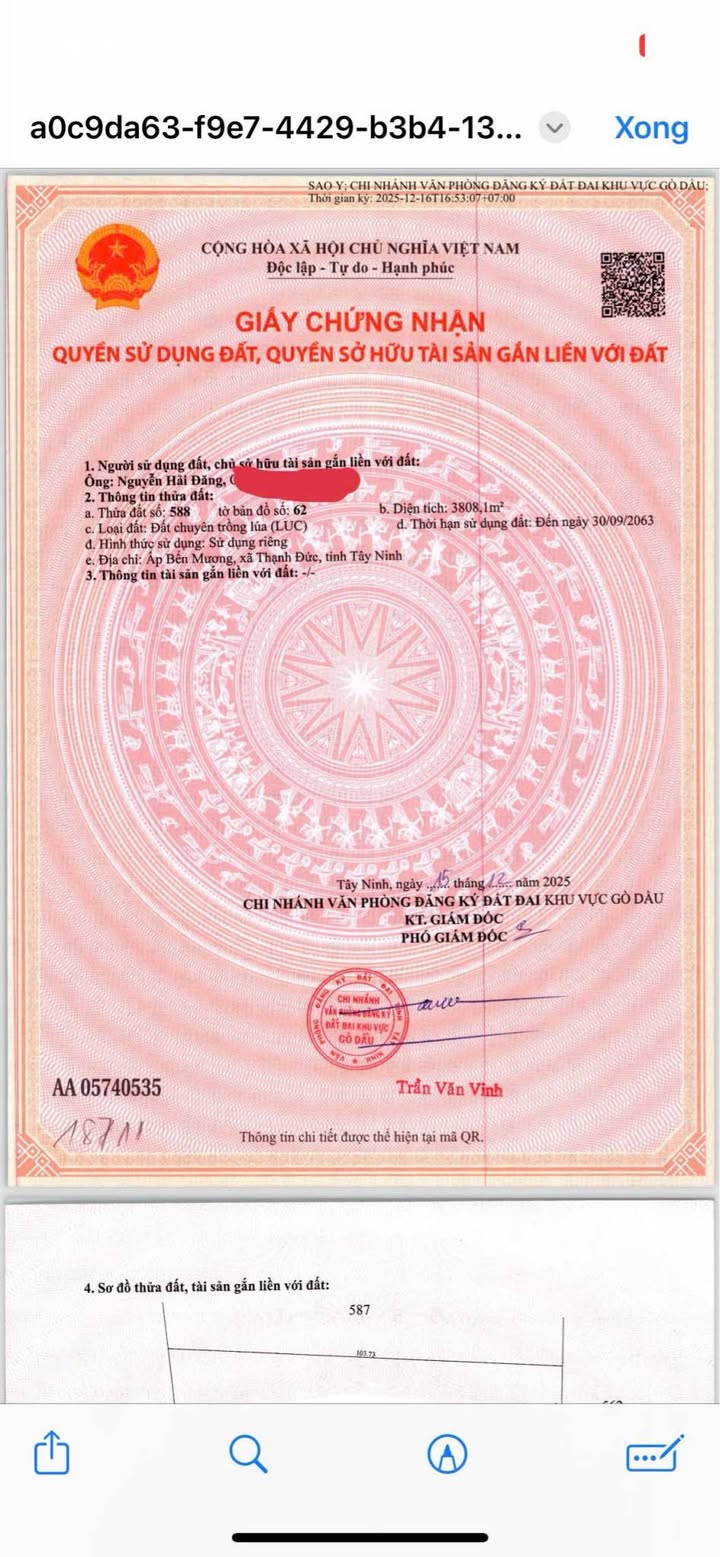 Đất nông nghiệp Bến Mương, Gò Dầu 20.000m² giá 8.55 tỷ - Cơ hội đầu tư tuyệt vời!