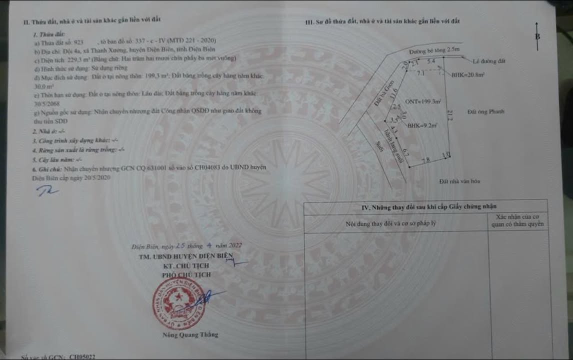 Đất nền chính chủ Bản Ten A, phường Mường Thanh 229,3m² - Tiềm năng phát triển lớn!