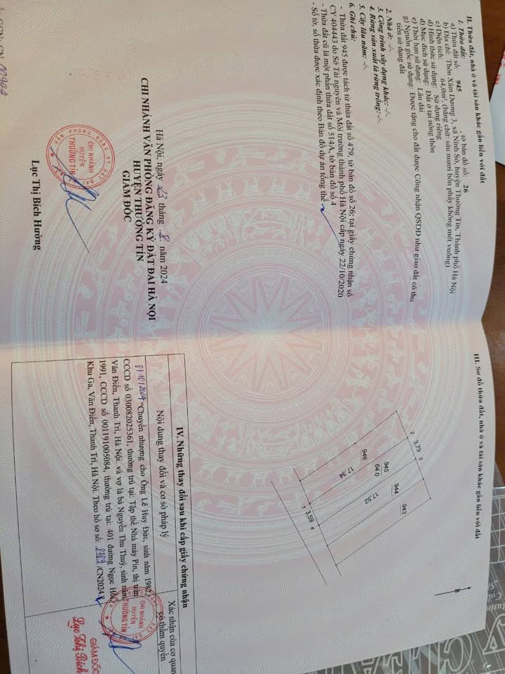 Đất nền xã Hồng Vân, huyện Thường Tín 64m² - Giá tốt, cơ hội đầu tư hấp dẫn!