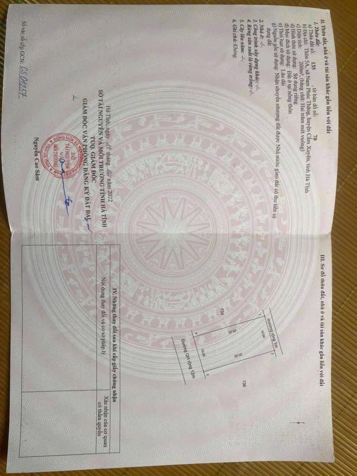 Đất nền Cẩm Xuyên 200m² giá 1.7 tỷ - Khu vực quy hoạch tiềm năng!