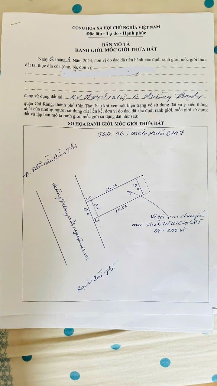 Đất mặt tiền Trương Vĩnh Nguyên, Cái Răng 240m² - Cơ hội đầu tư hiếm có!