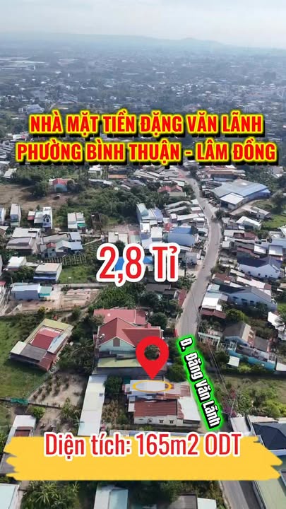 Nhà mặt tiền Đặng Văn Lãnh, Phường Bình Thuận, 165m² giá 2.8 tỷ - Đầu tư sinh lời ngay!