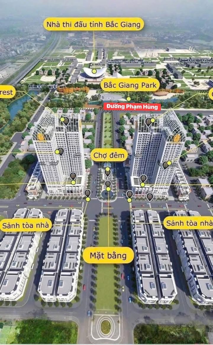 Bán đất trung tâm Phạm Hùng Bắc Giang 126m² - Tiềm năng tăng giá cao!