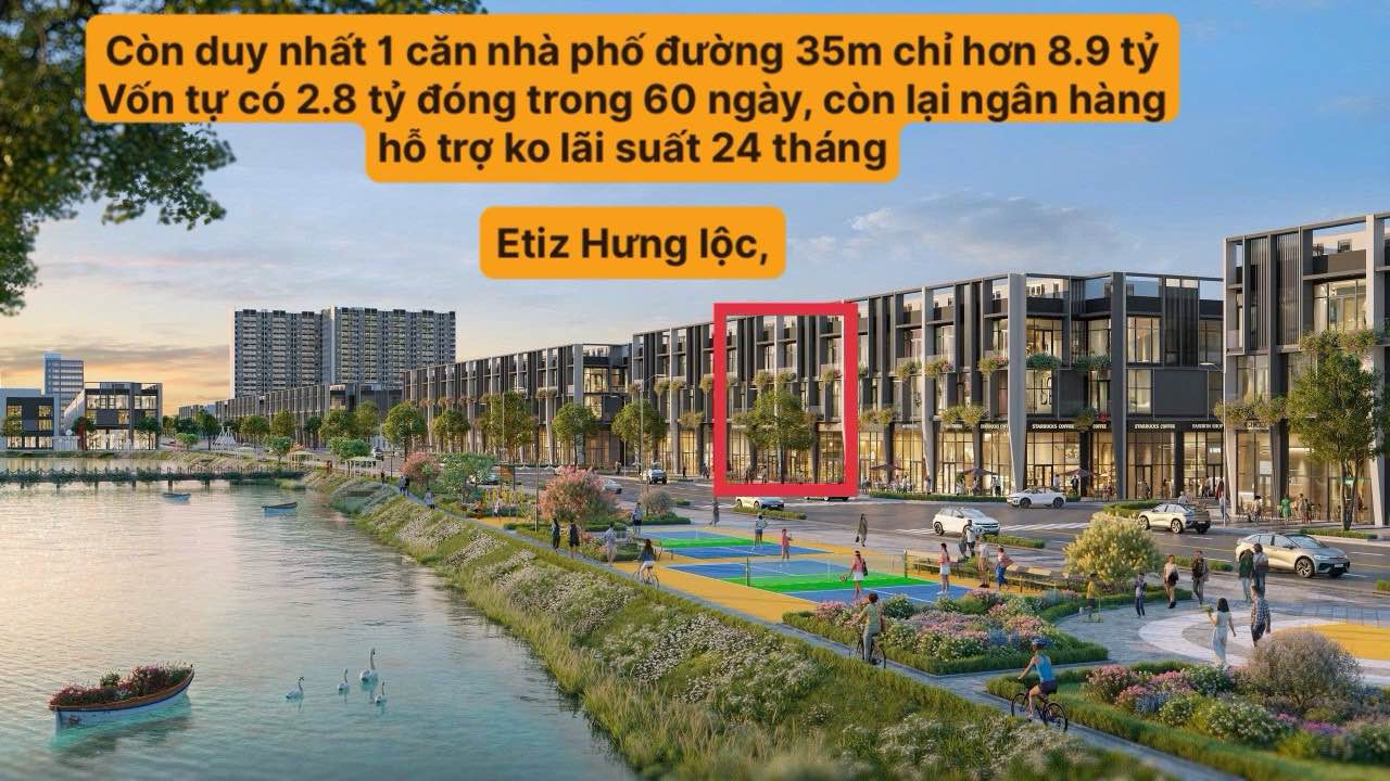 Nhà phố Etiz Hưng Lộc 132m² giá chỉ 8.98 tỷ - Thanh toán sớm chiết khấu cực hấp dẫn!