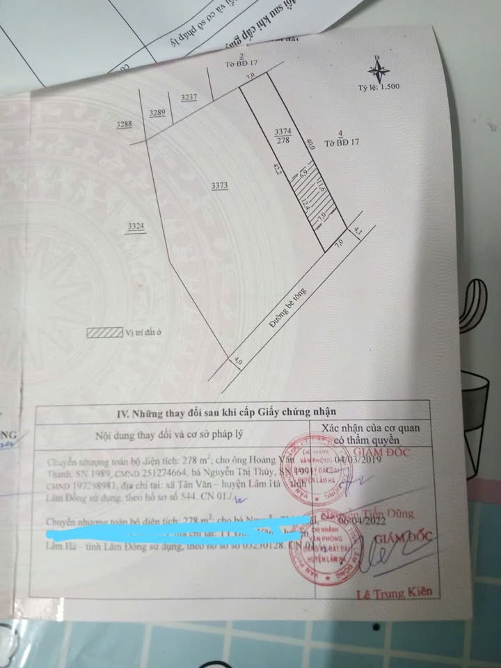 Đất thổ cư 294m² tại Xã Tân Văn, Huyện Lâm Hà - Giá chỉ 7.14 tỷ