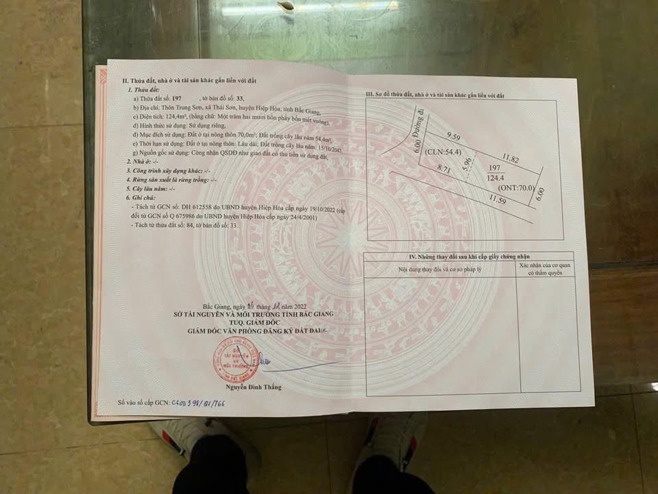 Đất nền Trung Sơn, Hiệp Hòa 124m² giá 2 tỷ - Chính chủ bán nhanh!