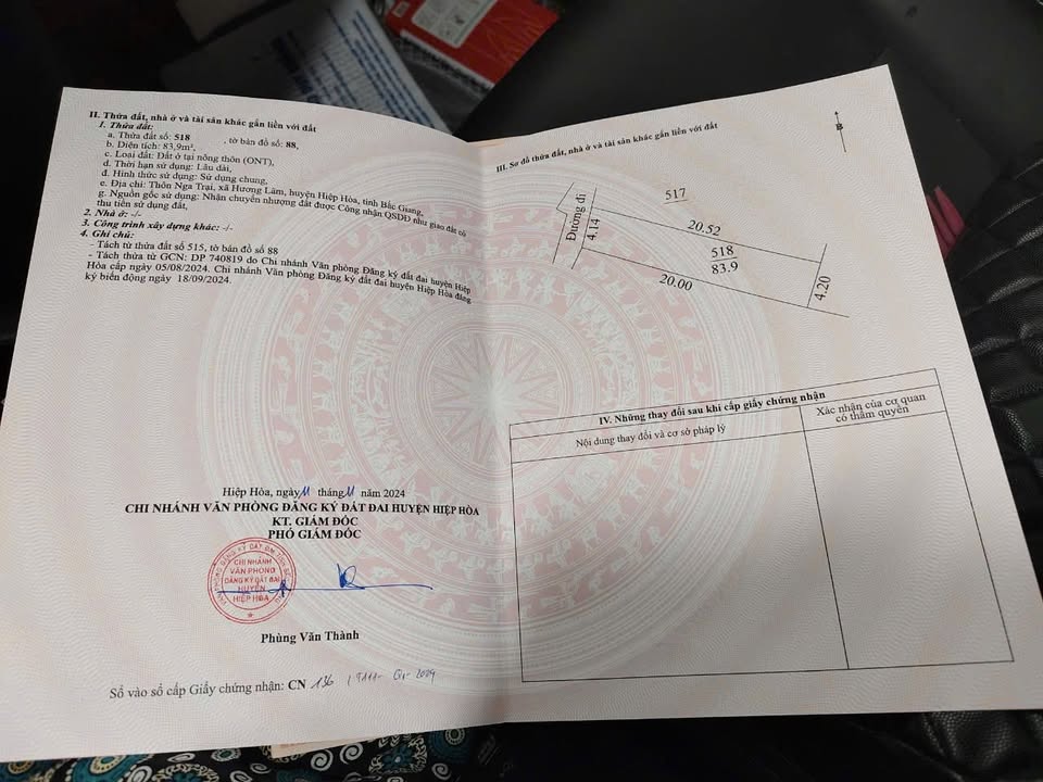Đất nền ven khu công nghiệp Hòa Phú, Bắc Giang 170m² - Sổ đỏ chính chủ!