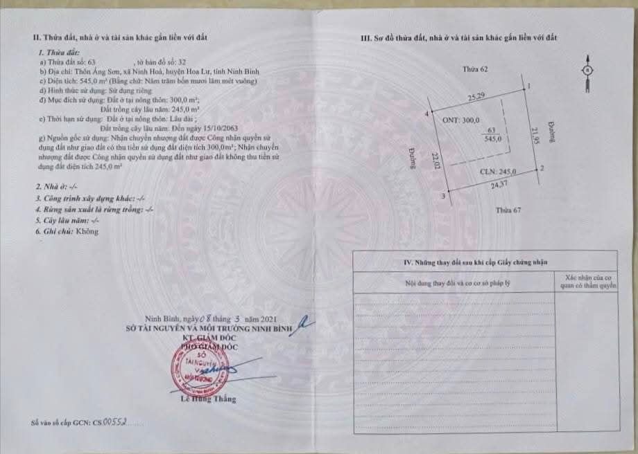 Đất nền Áng Sơn Ninh Hòa 545m² - Đường 2 mặt tiền, giá thỏa thuận!