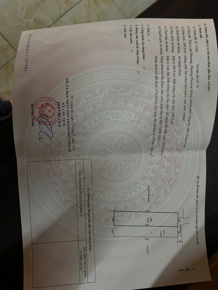 Đất nền 288m² tại Phường Phương Đông - Giá chỉ 864 triệu - Pháp lý đầy đủ!