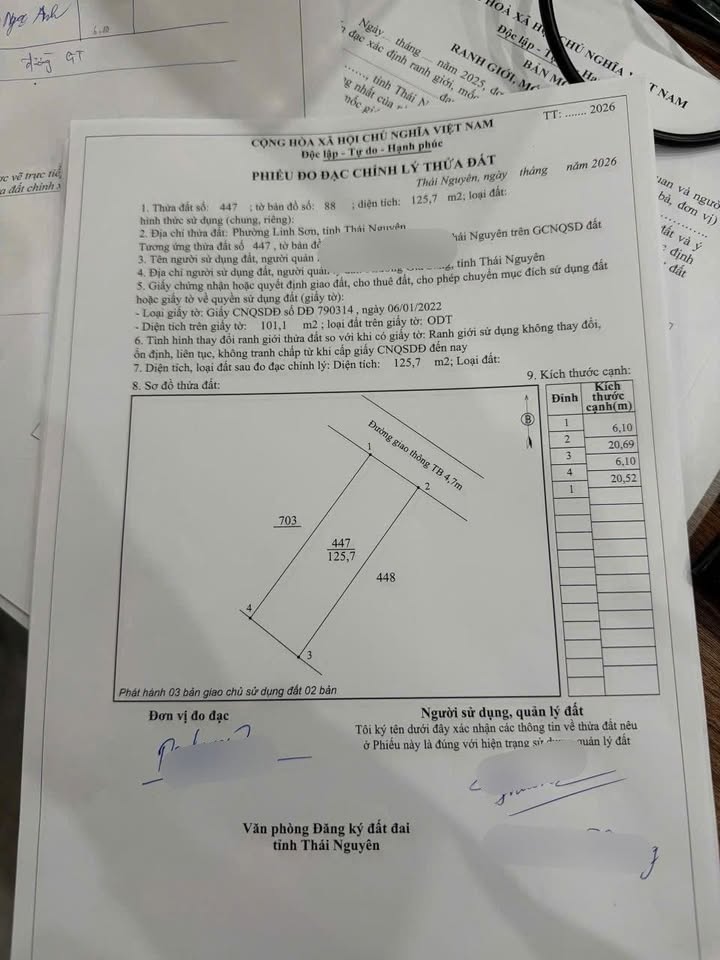 Đất thổ cư phường Chùa Hang - 125m² giá 1 tỷ 300 triệu - Mặt tiền rộng, đông đúc!