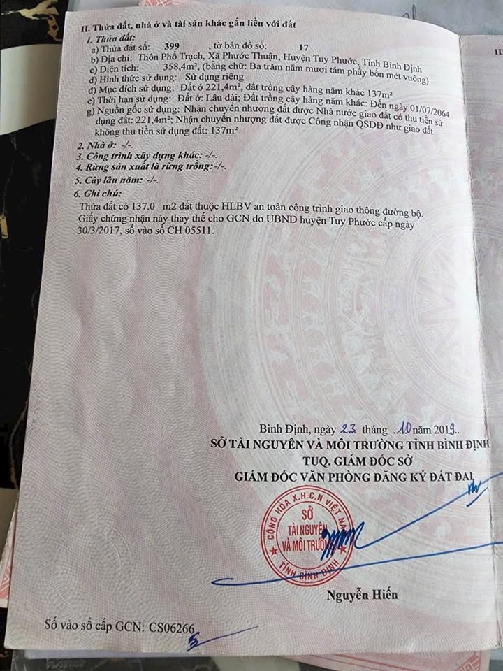 Đất nền lô góc 2 mặt đường xã Phước Thuận 1340m² giá 5.5 tỷ - Cơ hội đầu tư sinh lời!