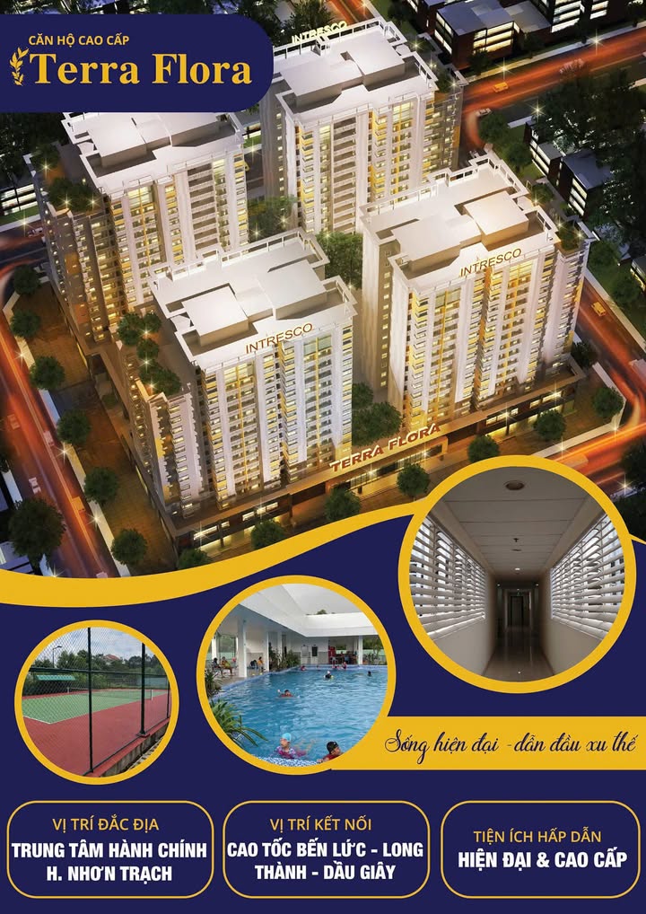 Căn hộ Terra Flora Nhơn Trạch 60m² giá 1.6 tỷ - Cơ hội đầu tư tuyệt vời!