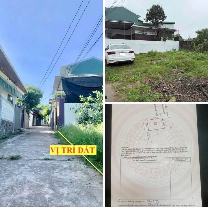 Đất kiệt ô tô Thanh Hải, Thủy Xuân 98.5m² giá 1.5 tỷ - Vị trí đẹp, dễ xây dựng!