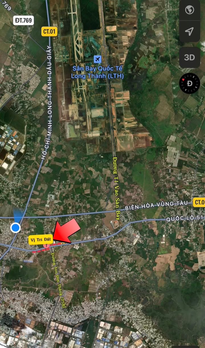 Đất nền Long Thành 135m² giá 1 tỷ - Sổ hồng riêng, thổ cư 100%!