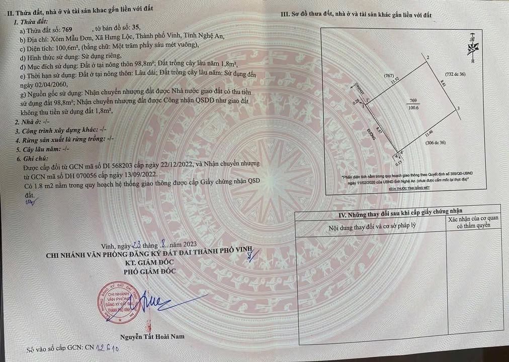 Đất nền Hưng Lộc Vinh 100.6m² giá 2.x tỷ - Đường rộng, gần Lê Viết Thuật!