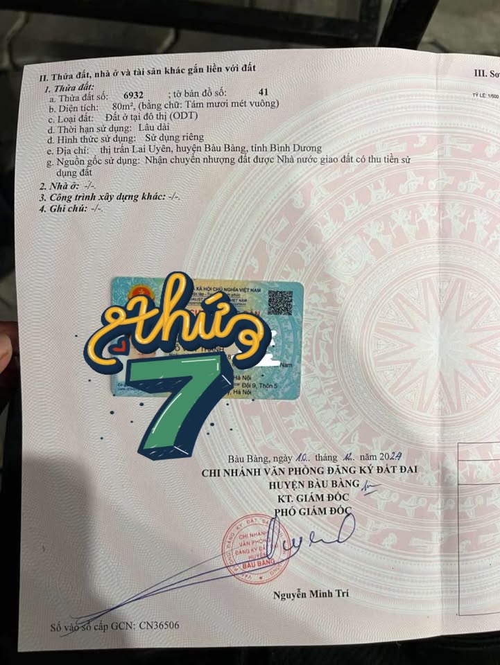 Đất nền 80m² KCN Bàu Bàng chỉ 700 triệu - Sổ đỏ chính chủ, đầu tư sinh lời!
