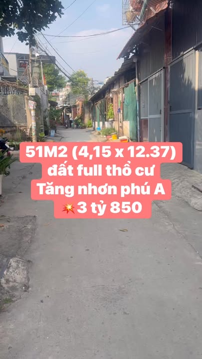 Đất nền 51m² đường Lê Văn Việt, Thủ Đức giá chỉ 3.85 tỷ - Cơ hội đầu tư hiếm có!