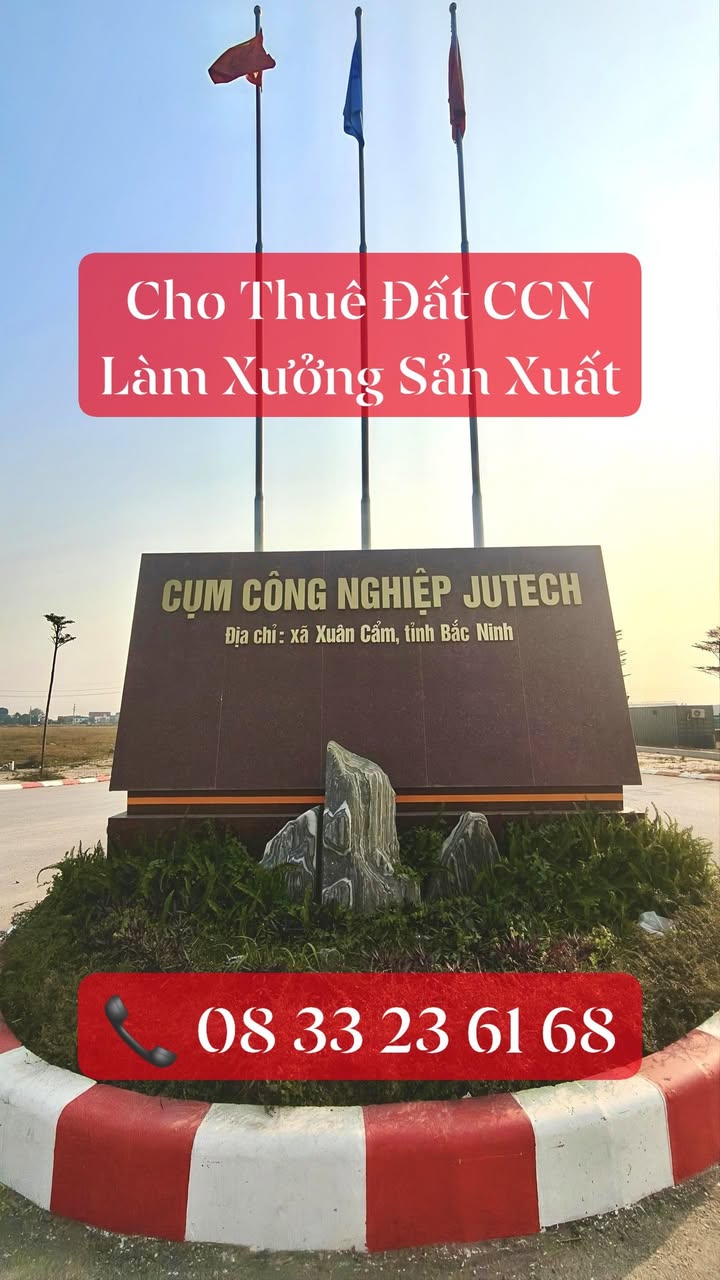 Cho thuê đất cụm công nghiệp Jutech, Bắc Giang 5000m² - Cơ hội đầu tư sinh lời!