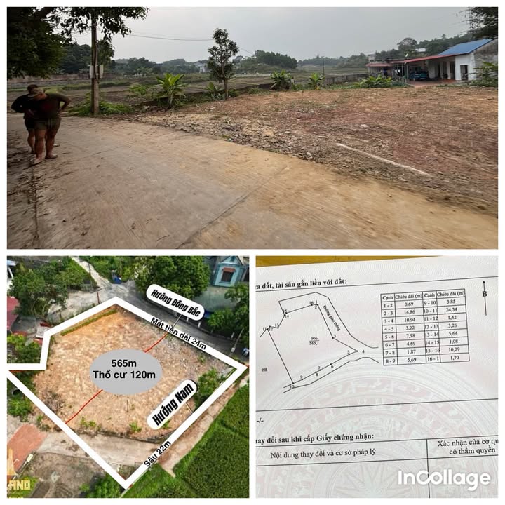 Đất đầu tư 4 mặt tiền Phường Phúc Hà 565m² giá 1.4 tỷ - Cơ hội không thể bỏ lỡ!