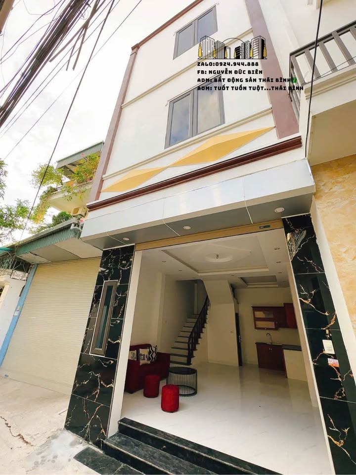 Nhà 3 tầng mới tại P. Trần Lãm, TP. Thái Bình 35m² giá 2.1 tỷ – Đường rộng thoải mái xe qua lại!