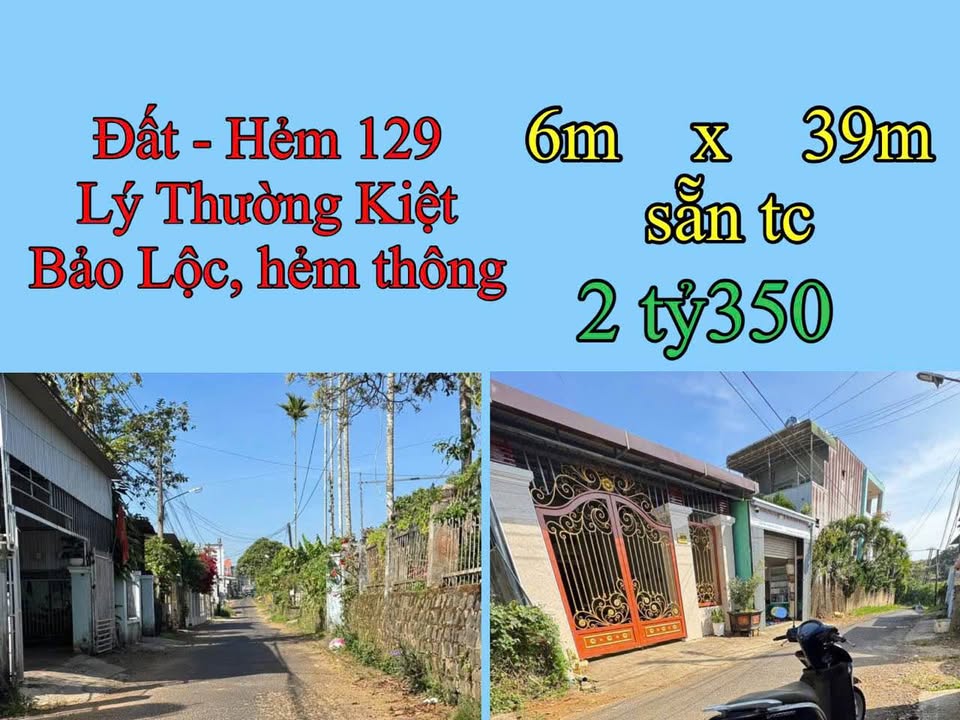 Đất Hẻm Lý Thường Kiệt Bảo Lộc 234m² giá 2.35 tỷ - Sổ đỏ chính chủ!