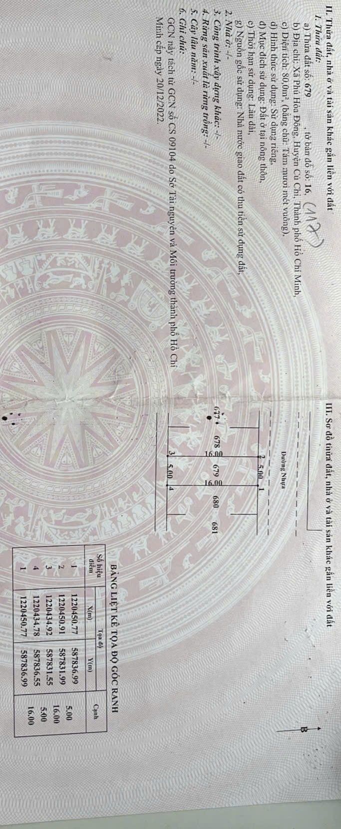 Đất nền Phú Hòa Đông, Châu Thành, Tây Ninh 80m² giá chỉ 1.25 tỷ - Cơ hội đầu tư hấp dẫn!