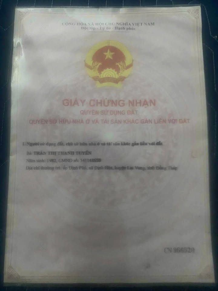 Đất thổ cư 1000m² mặt tiền Quốc lộ Lai Vung - Cơ hội đầu tư sinh lời!