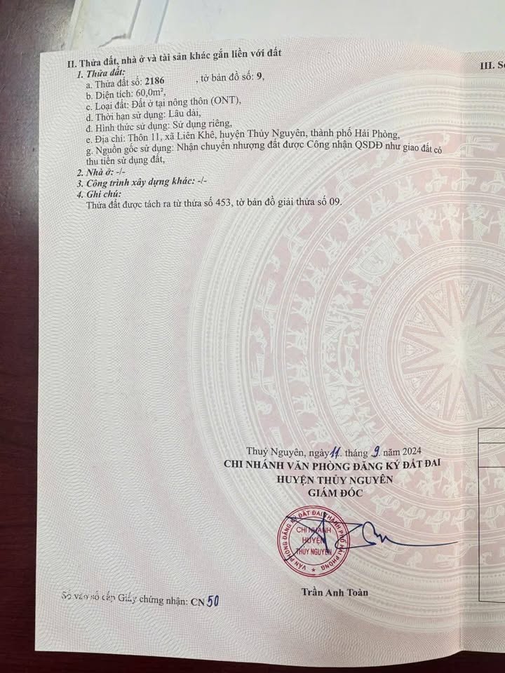 Đất nền Thôn 11 Liên Khê 60m² giá 420 triệu - Cơ hội đầu tư hấp dẫn!