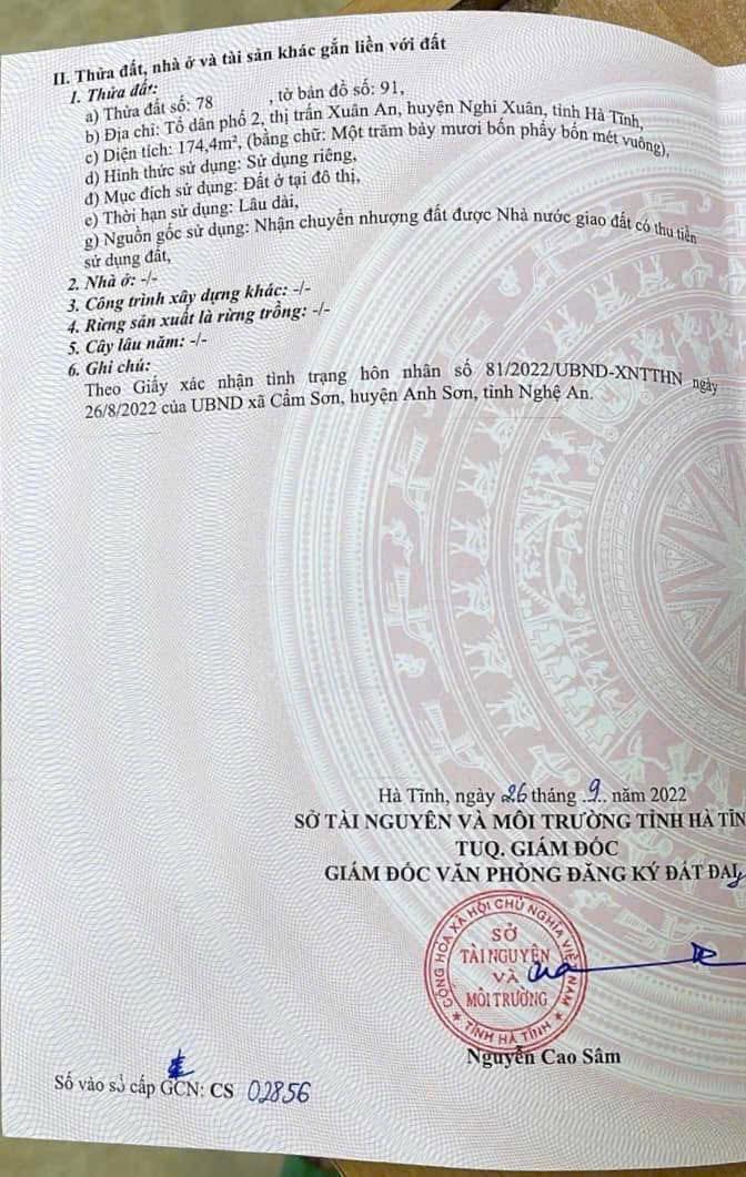 Đất nền Khối 2 Xuân An, Nghi Xuân 175m² giá 2.4 tỷ - Cơ hội đầu tư hấp dẫn!