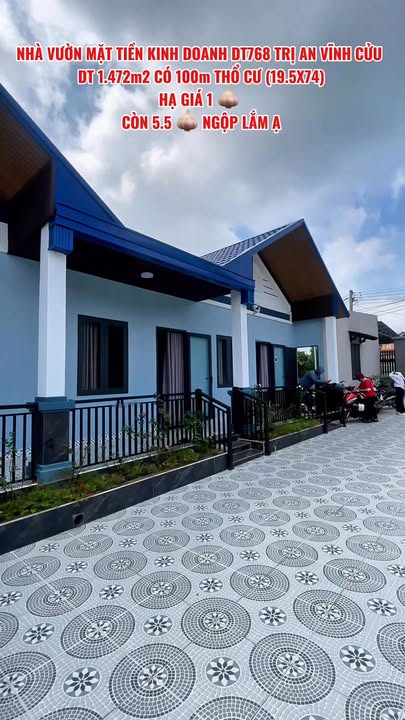 Nhà vườn DT768, xã Trị An, 1472m² giá 5.5 tỷ - Sẵn sàng vào ở ngay!