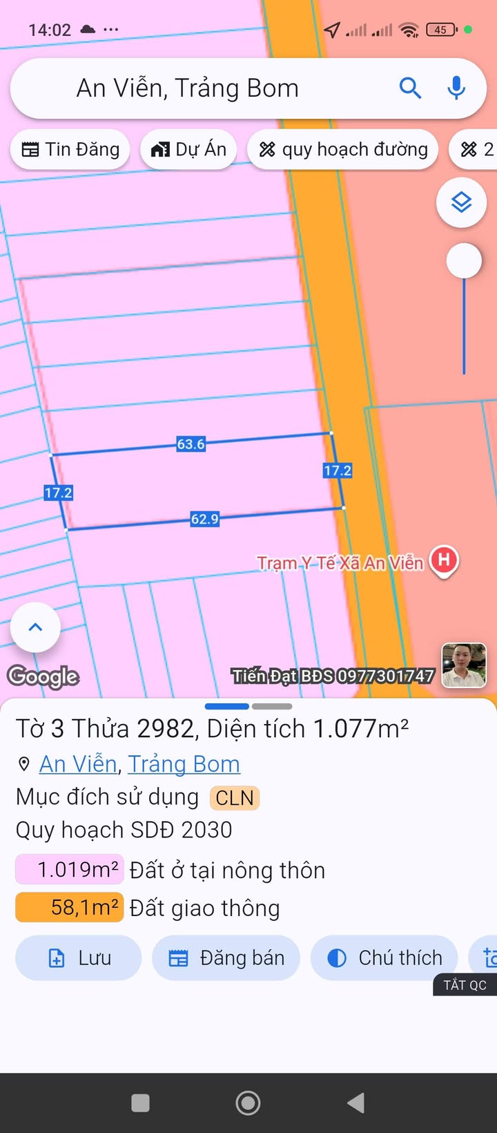 Đất nền 1077m² An Viễn, Trảng Bom chỉ 5 tỷ - Tiềm năng kinh doanh lớn!