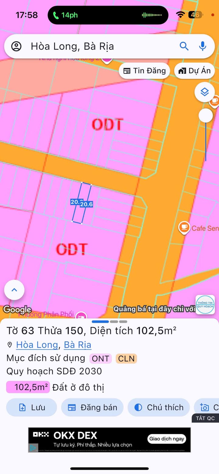 Đất thổ cư nhánh HL2 Hòa Long, TP Bà Rịa 100m² giá 1.39 tỷ - Đầu tư sinh lời ngay!