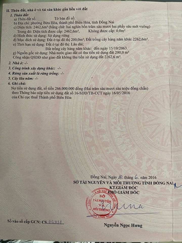 Đất thổ cư 2400m² tại Bửu Hoà, Biên Hòa chỉ 7.9 tỷ - Đường chính thuận tiện!