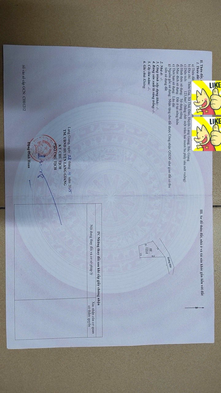 Đất thổ cư xã Tân Dĩnh, Yên Dũng 123m² giá 10 tỷ - Mặt đường rộng, thông thoáng!