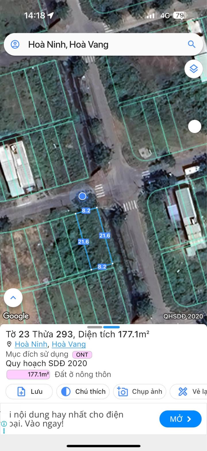 Đất nền Nam Nhà Vườn Hòa Ninh 152m² giá 2 tỷ - Sát góc ngã tư, đầu tư sinh lời!