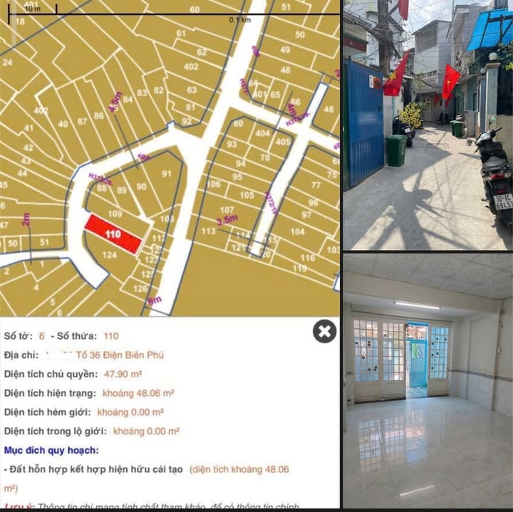 Nhà hẻm Điện Biên Phủ Quận Bình Thạnh 47m² giá 5,65 tỷ - Gần trung tâm thành phố!