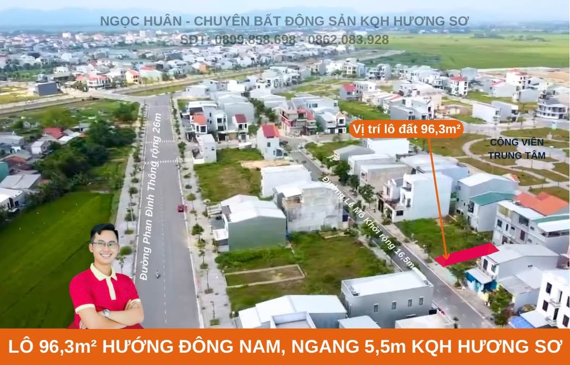 Đất mặt tiền đường Lê Mô Khởi, 96,3m² giá chỉ 2,15 tỷ - Hướng Đông Nam mát mẻ!
