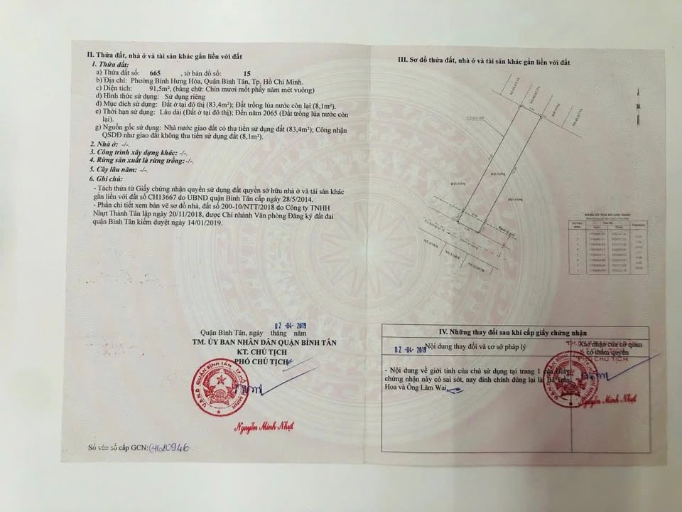 Đất nền chính chủ tại Bình Tân 92m² giá 6 tỷ - Cơ hội đầu tư hấp dẫn!