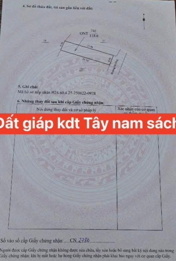 Đất thổ cư Phường Bắc Hồng, Chí Linh 118.6m² giá 2.3 tỷ - Mặt tiền rộng, view công viên!