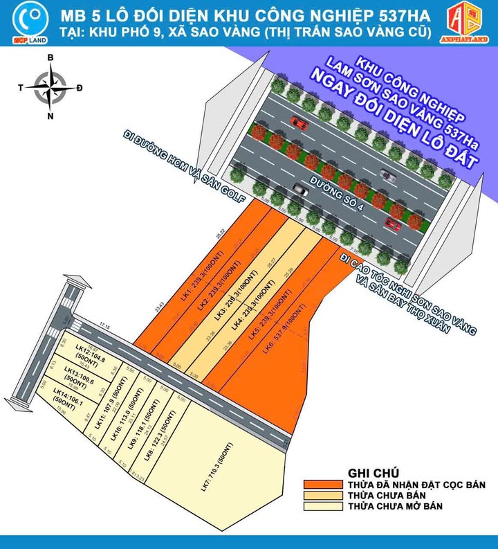 Đất nền Thị trấn Sao Vàng 239m² - Đối diện KCN Lam Sơn Sao Vàng - Tiềm năng đầu tư lớn!