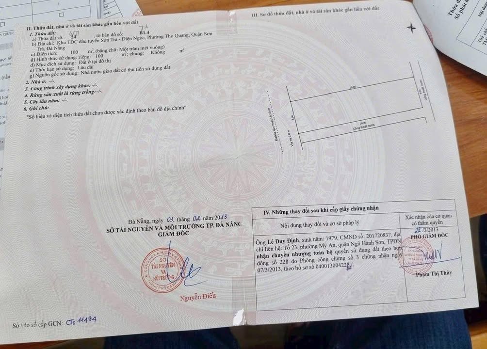 Lô đất biển Sơn Trà Đà Nẵng 100m² giá 8.6 tỷ - Tiềm năng đầu tư sinh lời!