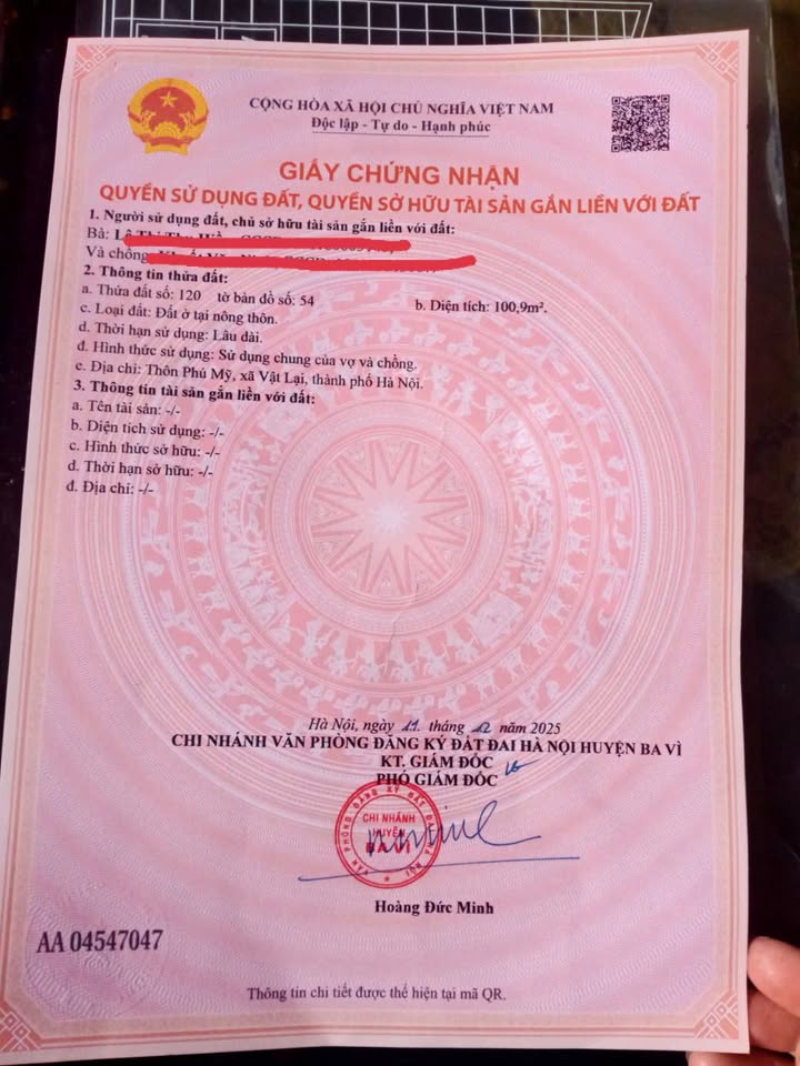 Đất nền xã Phú Sơn, huyện Nho Quan 100m² giá 700 triệu - Sổ đỏ chính chủ!