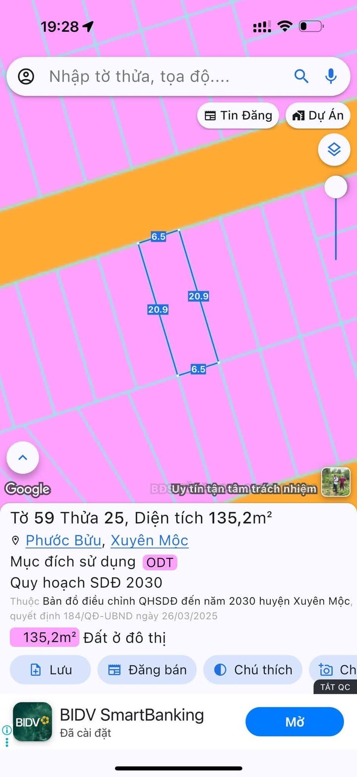 Đất thổ cư 136m² tại Thị trấn Phước Bửu giá 2 tỷ - Cơ hội đầu tư tốt!