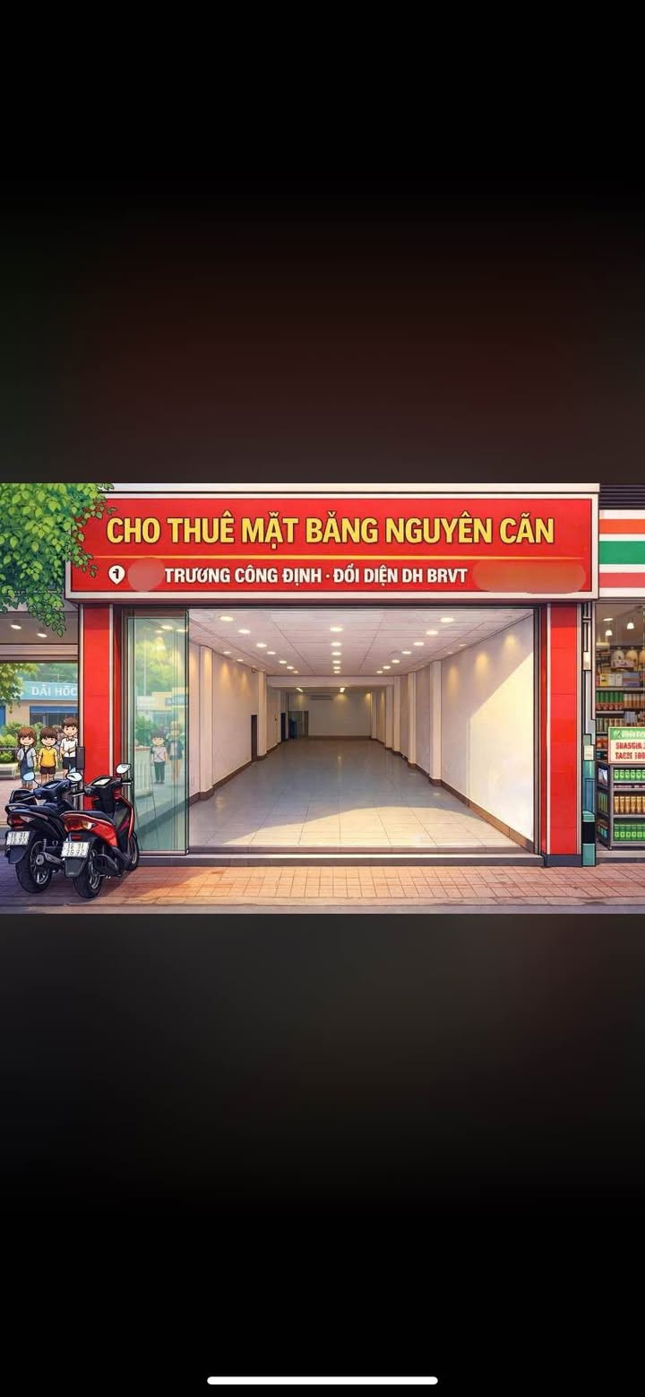Cho thuê mặt bằng kinh doanh Trương Công Định Vũng Tàu 88m² - Vị trí đẹp dễ nhận diện!
