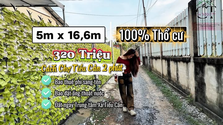 Đất nền Tiểu Cần 83m² giá 320 triệu - Pháp lý rõ ràng, sẵn sàng sang tên!