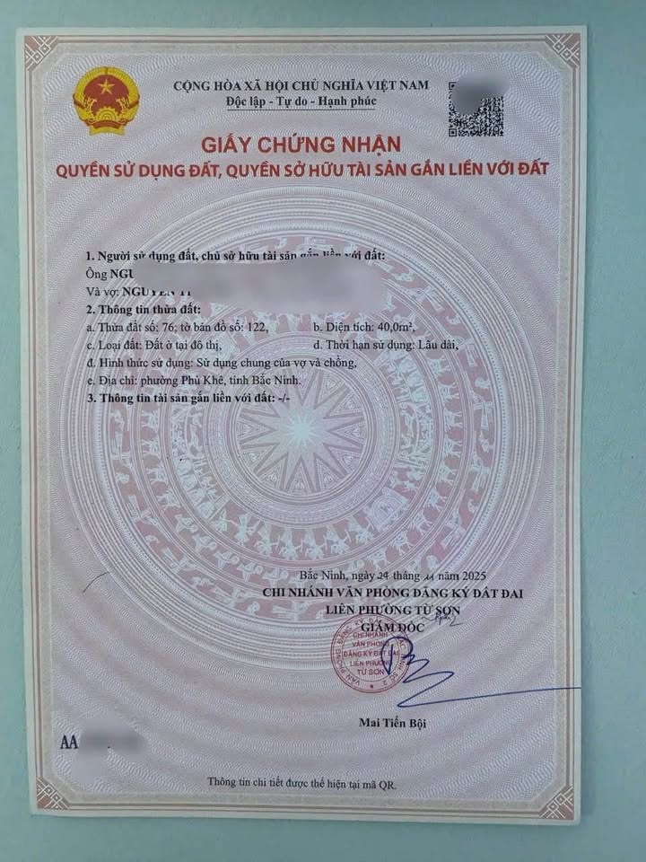 Đất nền phường Mai Động, Từ Sơn, Bắc Ninh 40m² giá 1.2 tỷ - Cơ hội đầu tư tuyệt vời!