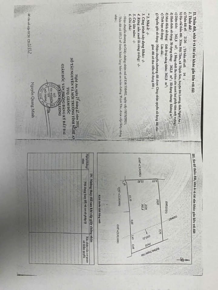 Đất nền xóm Hội Tâm, xã Thịnh Sơn, 362m² giá 4.7 tỷ - Đầu tư kinh doanh lý tưởng!