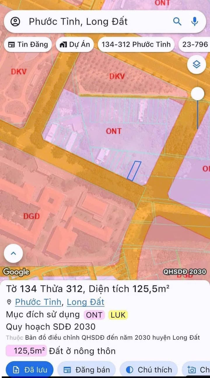 Đất nền Phước Tỉnh - 126m² giá 3.09 tỷ - Sổ đỏ chính chủ, vị trí đắc địa!