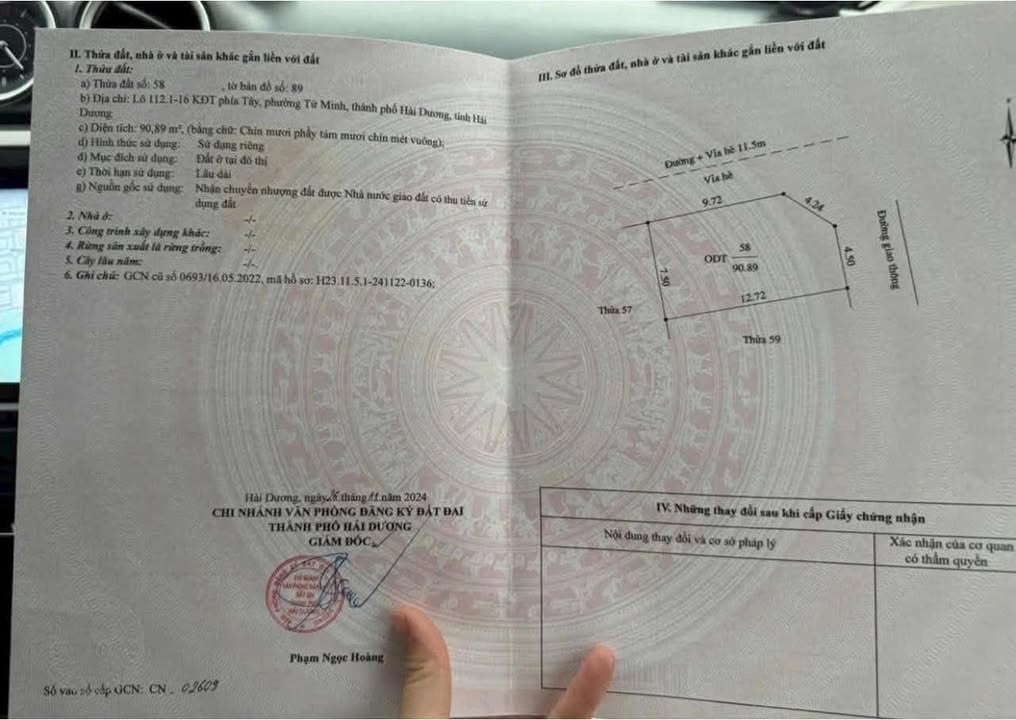 Đất nền KĐT Trường Thịnh TP Hải Dương 90.89m² giá 4.x tỷ - Đầu tư ngay!