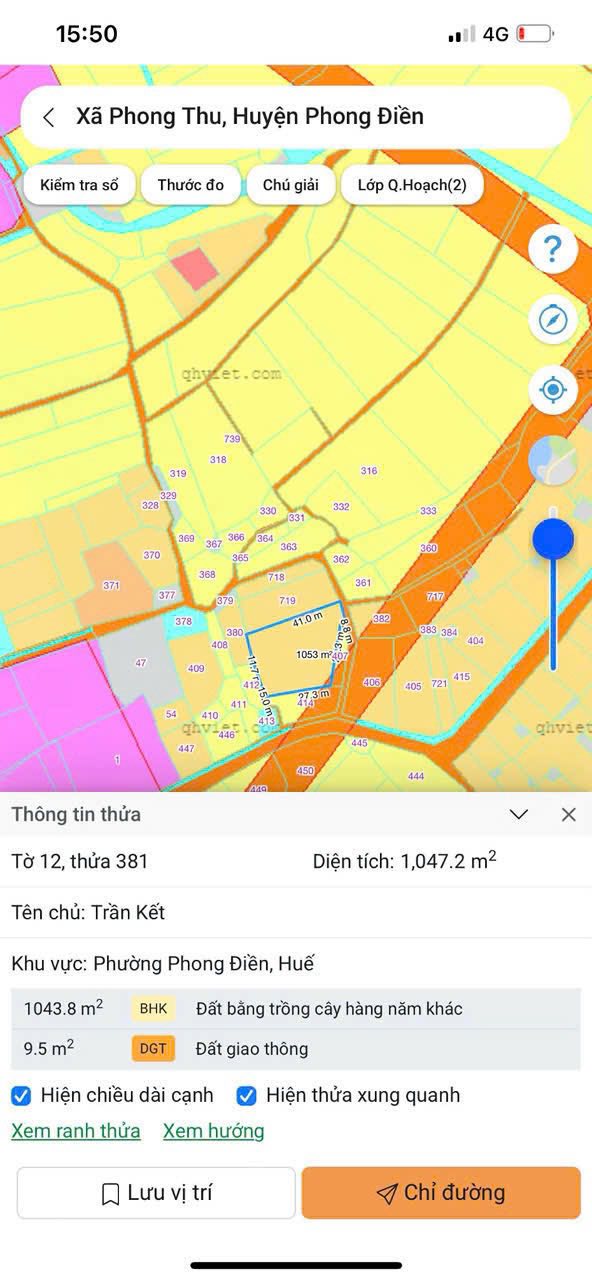 Đất Farm 1000m² tại Phường Phong Thu, Huế chỉ 59 triệu - Cơ hội đầu tư tuyệt vời!